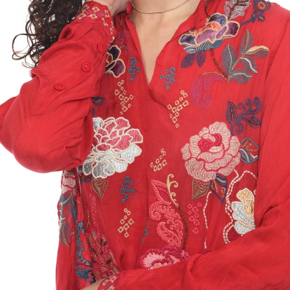 Johnny Was heavily embroidered beaded Marcia blouse NWT (oversized) - Picture 4 of 12